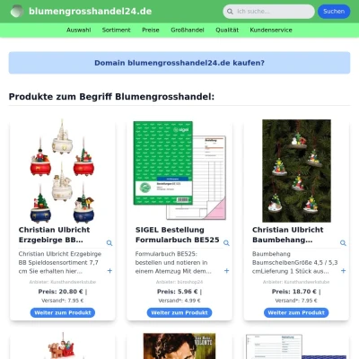 Screenshot blumengrosshandel24.de