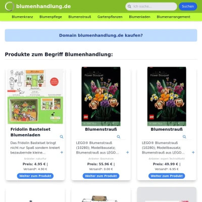 Screenshot blumenhandlung.de
