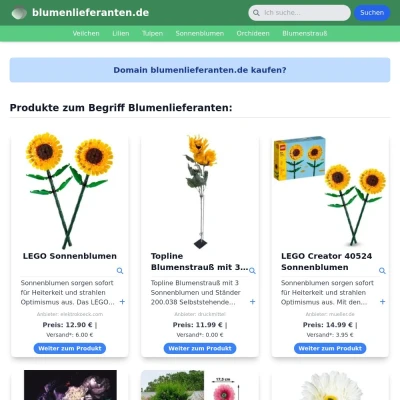 Screenshot blumenlieferanten.de