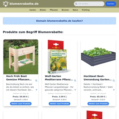 Screenshot blumenrabatte.de