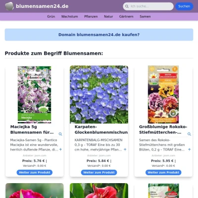 Screenshot blumensamen24.de