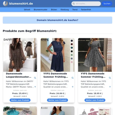 Screenshot blumenshirt.de