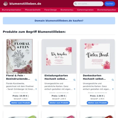 Screenshot blumenstillleben.de