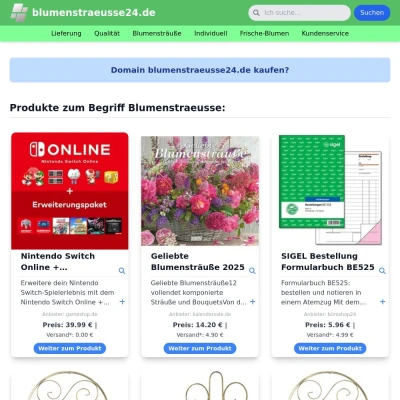 Screenshot blumenstraeusse24.de