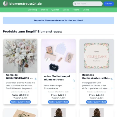 Screenshot blumenstrauss24.de