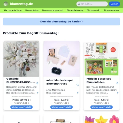 Screenshot blumentag.de