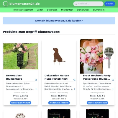 Screenshot blumenvasen24.de