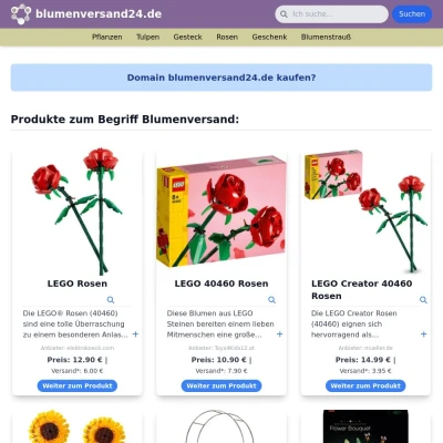 Screenshot blumenversand24.de