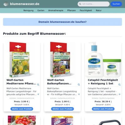 Screenshot blumenwasser.de