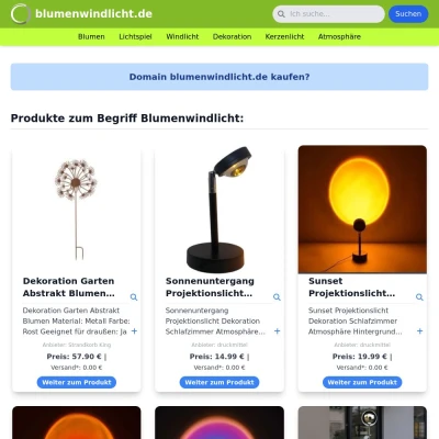 Screenshot blumenwindlicht.de