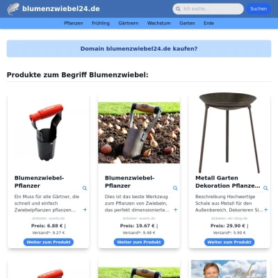 Screenshot blumenzwiebel24.de