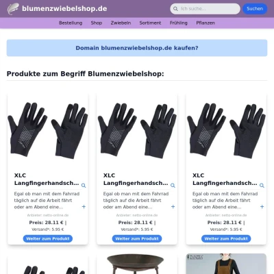 Screenshot blumenzwiebelshop.de