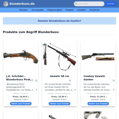 Screenshot blunderbuss.de