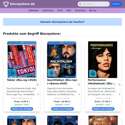 Screenshot bluraystore.de