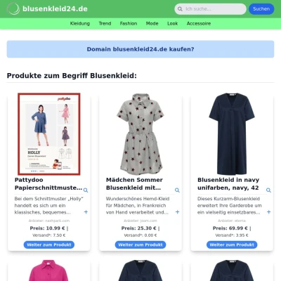 Screenshot blusenkleid24.de