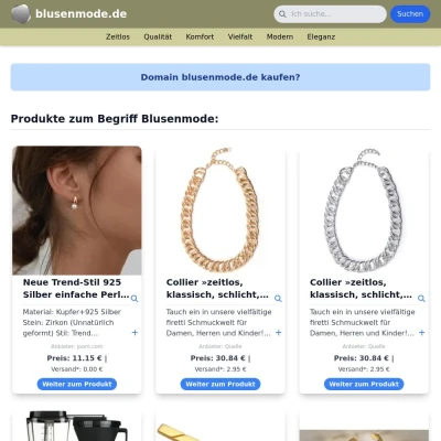 Screenshot blusenmode.de