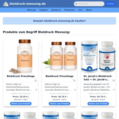 Screenshot blutdruck-messung.de