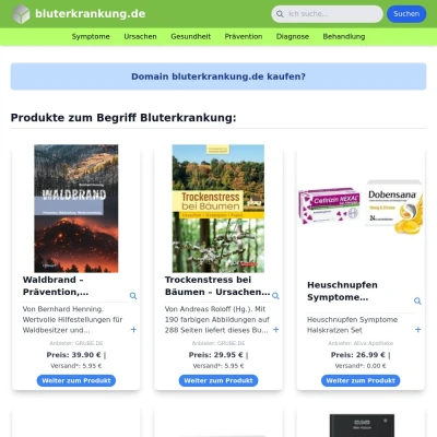 Screenshot bluterkrankung.de