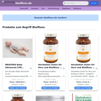 Screenshot blutfluss.de