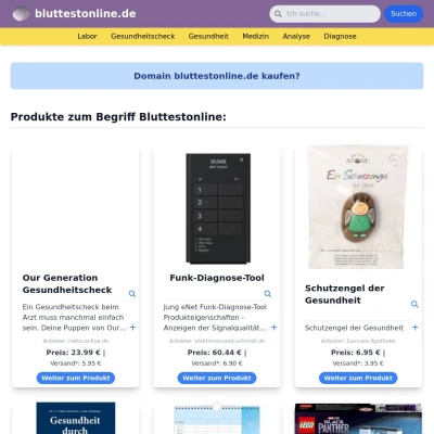 Screenshot bluttestonline.de