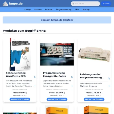 Screenshot bmpe.de