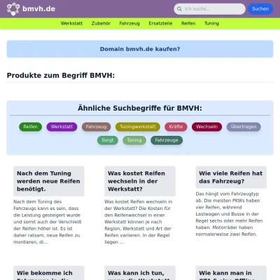 Screenshot bmvh.de