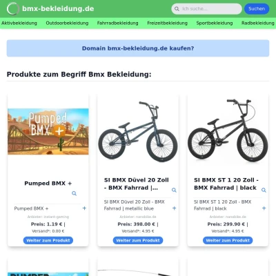 Screenshot bmx-bekleidung.de