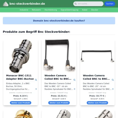 Screenshot bnc-steckverbinder.de