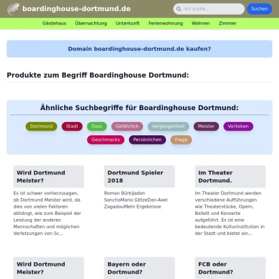 Screenshot boardinghouse-dortmund.de