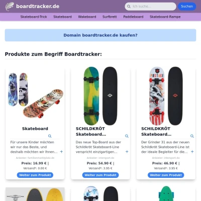 Screenshot boardtracker.de