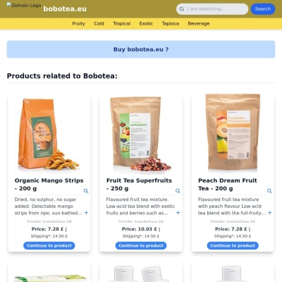 Screenshot bobotea.eu