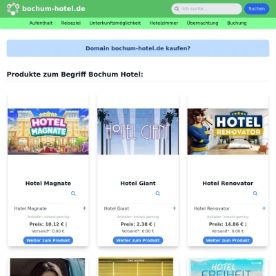 Screenshot bochum-hotel.de