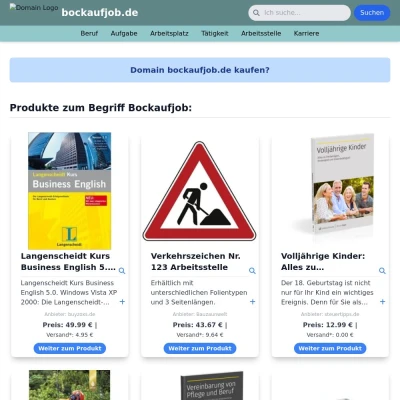 Screenshot bockaufjob.de