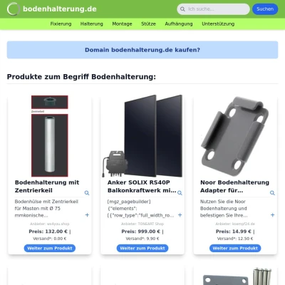 Screenshot bodenhalterung.de