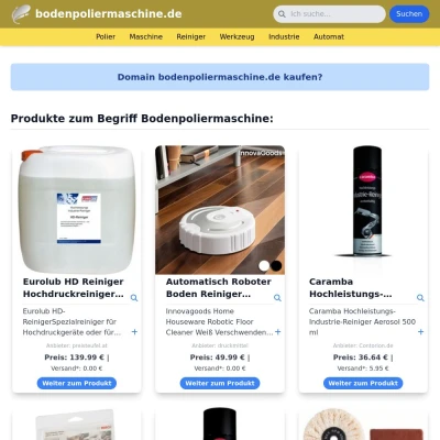 Screenshot bodenpoliermaschine.de