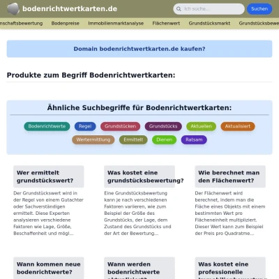 Screenshot bodenrichtwertkarten.de