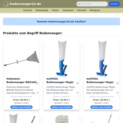 Screenshot bodensauger24.de