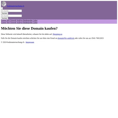 Screenshot bodenuntersuchung.ch