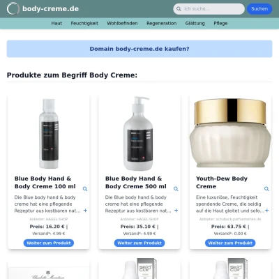 Screenshot body-creme.de