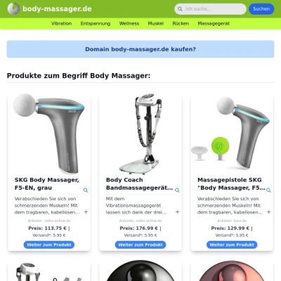 Screenshot body-massager.de