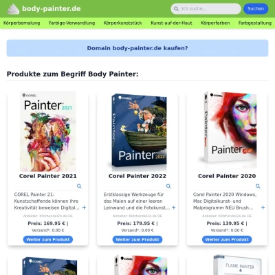 Screenshot body-painter.de