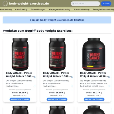 Screenshot body-weight-exercises.de