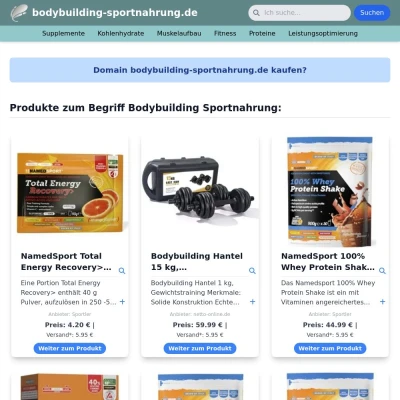 Screenshot bodybuilding-sportnahrung.de