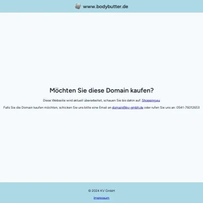 Screenshot bodybutter.de