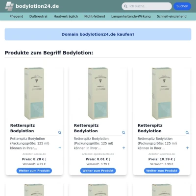 Screenshot bodylotion24.de