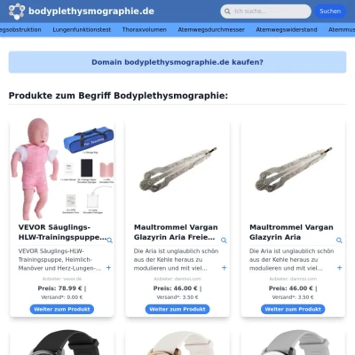 Screenshot bodyplethysmographie.de