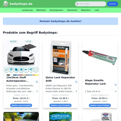 Screenshot bodyshops.de