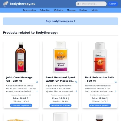 Screenshot bodytherapy.eu