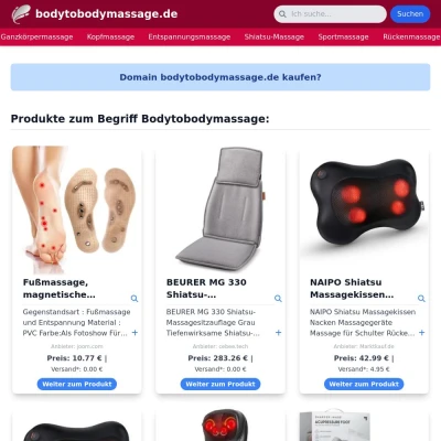 Screenshot bodytobodymassage.de