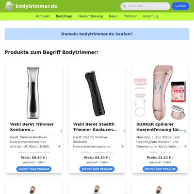 Screenshot bodytrimmer.de